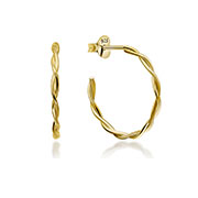 Plain gold plated sterling silver stud.