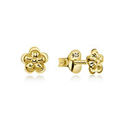 Plain gold plated sterling silver stud.
