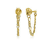 Plain gold plated sterling silver stud.