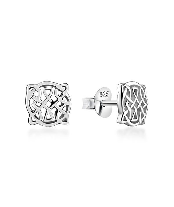 Plain 925 Sterling silver stud earring.