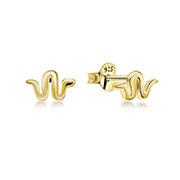 Plain gold plated sterling silver stud.
