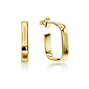 Plain gold plated sterling silver stud.