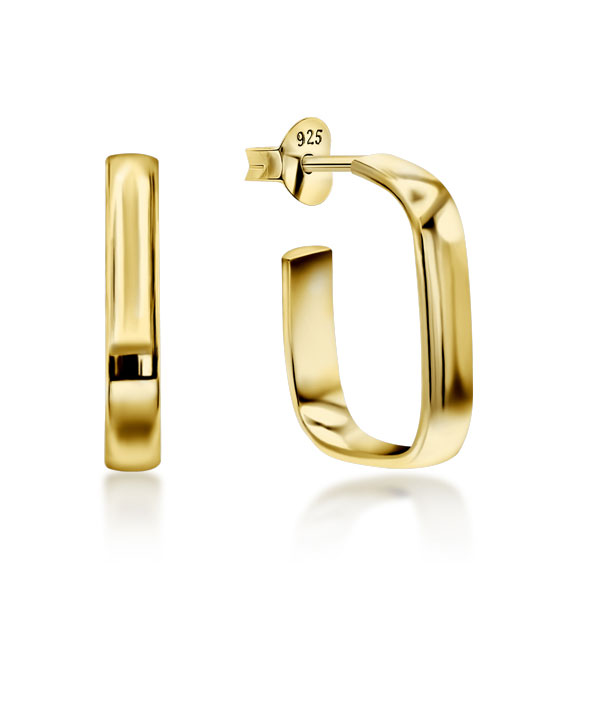 Plain gold plated sterling silver stud.