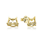 Plain gold plated sterling silver stud.