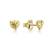 Plain gold plated sterling silver stud.