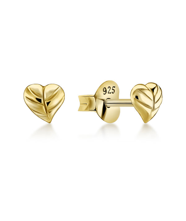 Plain gold plated sterling silver stud.