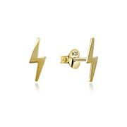Plain gold plated sterling silver stud.