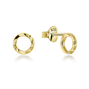 Plain gold plated sterling silver stud.