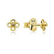 Plain gold plated sterling silver stud.