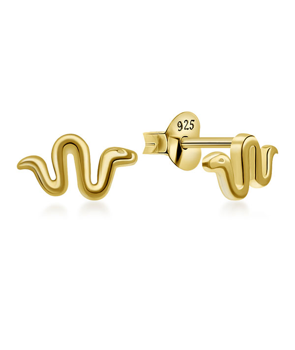 Plain gold plated sterling silver stud.