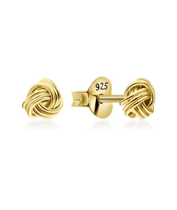 Plain gold plated sterling silver stud.