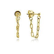 Plain gold plated sterling silver stud.