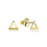 Plain gold plated sterling silver stud.