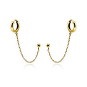 Plain gold plated sterling silver stud.