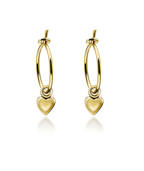 Plain gold plated sterling silver stud.