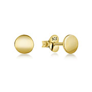 Plain gold plated sterling silver stud.