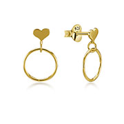 Plain gold plated sterling silver stud.