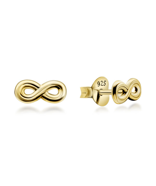 Plain gold plated sterling silver stud.