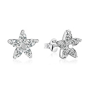 925 Sterling silver stud with cubic zircon.