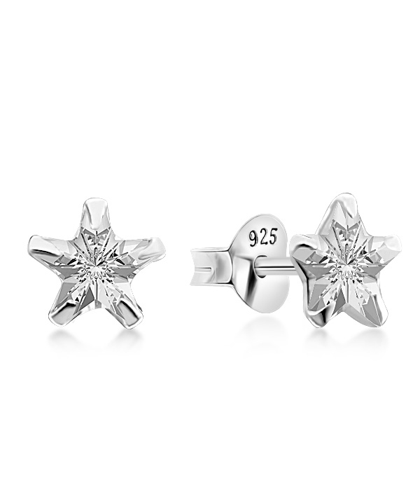 925 Sterling silver stud with cubic zircon.