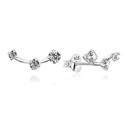 925 Sterling silver stud with cubic zircon.