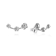 925 Sterling silver stud with cubic zircon.