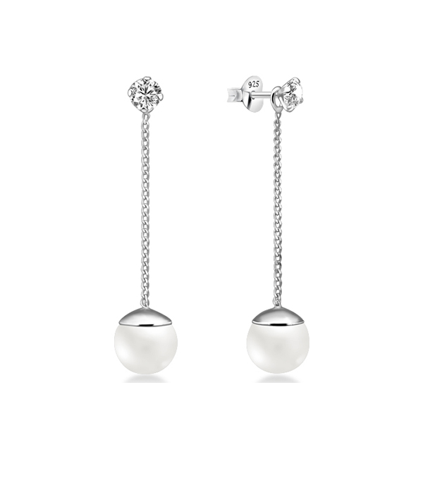 925 Sterling silver stud with cubic zircon.