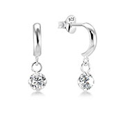 925 Sterling silver stud with cubic zircon.