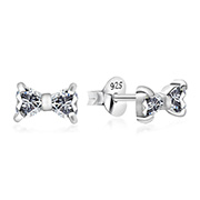 925 Sterling silver stud with cubic zircon.