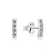 925 Sterling silver stud with cubic zircon.