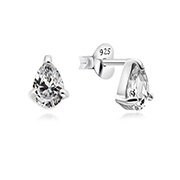 925 Sterling silver stud with cubic zircon.