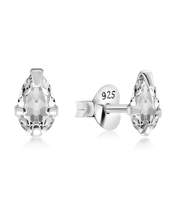 925 Sterling silver stud with cubic zircon.