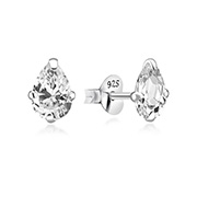 925 Sterling silver stud with cubic zircon.
