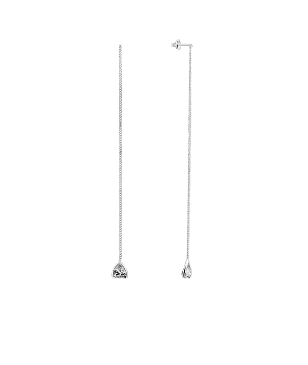 925 Sterling silver stud with cubic zircon.