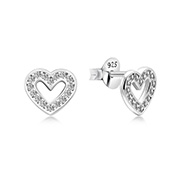 925 Sterling silver stud with cubic zircon.