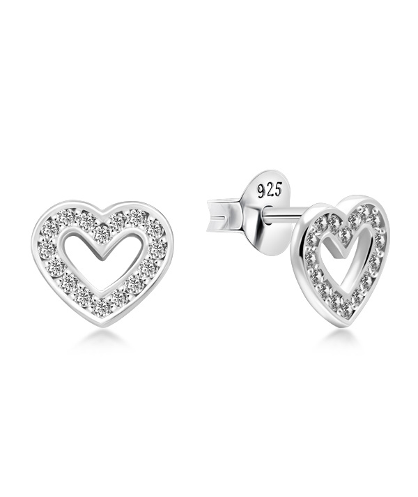 925 Sterling silver stud with cubic zircon.