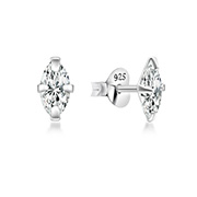 925 Sterling silver stud with cubic zircon.