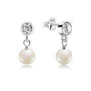 925 Sterling silver stud with cubic zircon.