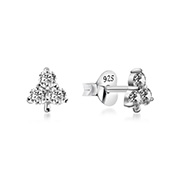 925 Sterling silver stud with cubic zircon.