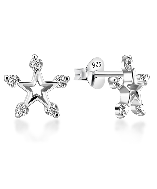 925 Sterling silver earring with cubic zircon.