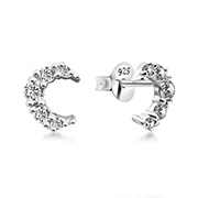 925 Sterling silver stud with cubic zircon.