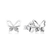 925 Sterling silver stud with cubic zircon.