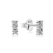 925 Sterling silver stud with cubic zircon.