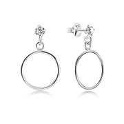 925 Sterling silver stud with cubic zircon.