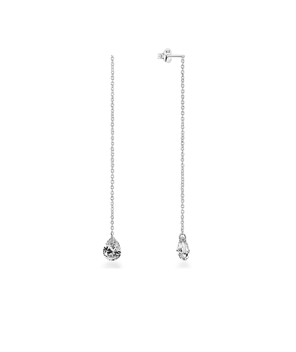 925 Sterling silver stud with cubic zircon.