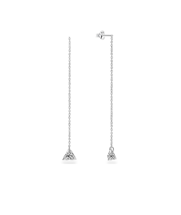 925 Sterling silver stud with cubic zircon.