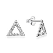 925 Sterling silver stud with cubic zircon.