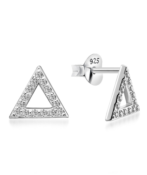 925 Sterling silver stud with cubic zircon.