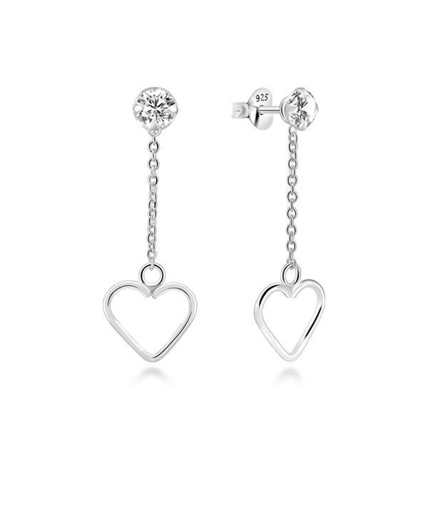 925 Sterling silver stud with cubic zircon.