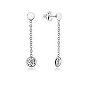 925 Sterling silver stud with cubic zircon.